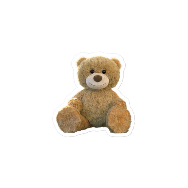 Sitting Teddy Bear Sticker – Cute & Fluffy Design