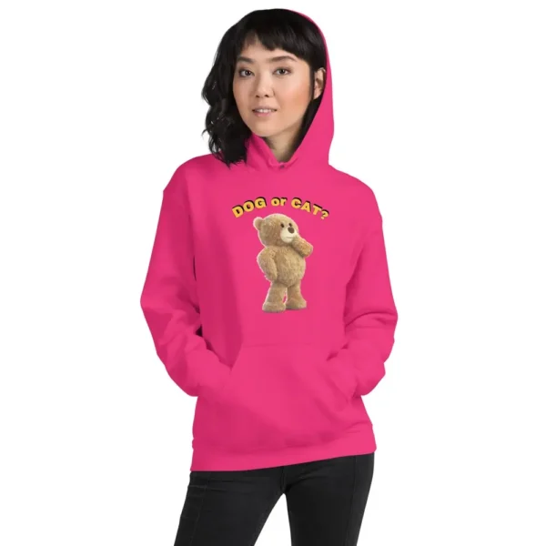 “Dog or Cat?” Teddy Bear Unisex Hoodie